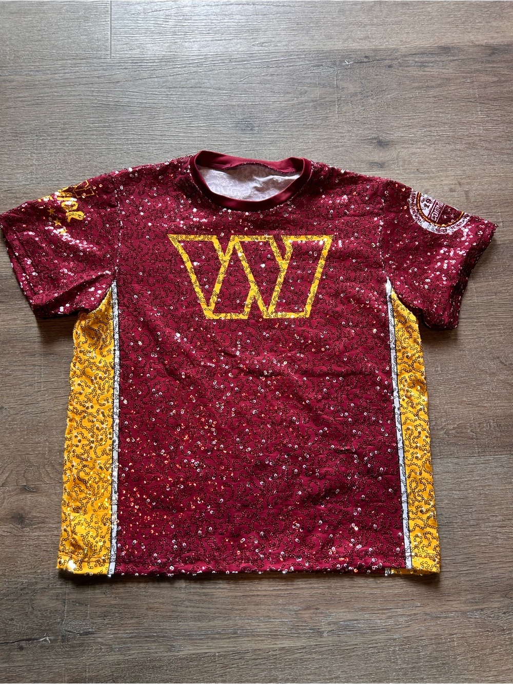 Washington Commanders Junior Cheer Full Sequin Uniform Top Youth M